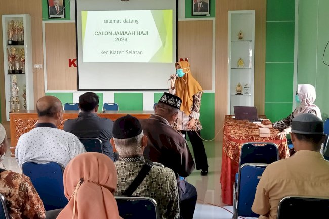 SOSIALISASI DAN PEMERIKSAAN KESEHATAN CALON JAMAAH HAJI WILAYAH KERJA KLATEN SELATAN TAHUN 2023