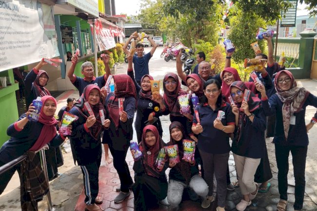 MERIAHKAN PERINGATAN HUT RI KE 79, PUSKESMAS KLATEN SELATAN ADAKAN LOMBA KEKOMPAKAN