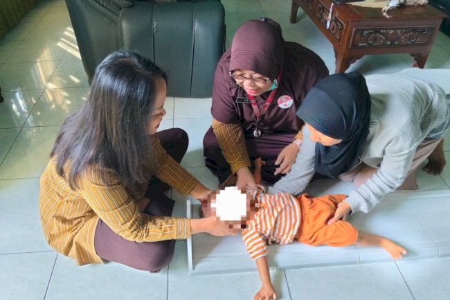 Cegah Stunting Sejak Dini, Puskesmas Klaten Selatan Dampingi Balita Berat Badan Kurang di Desa Trunuh
