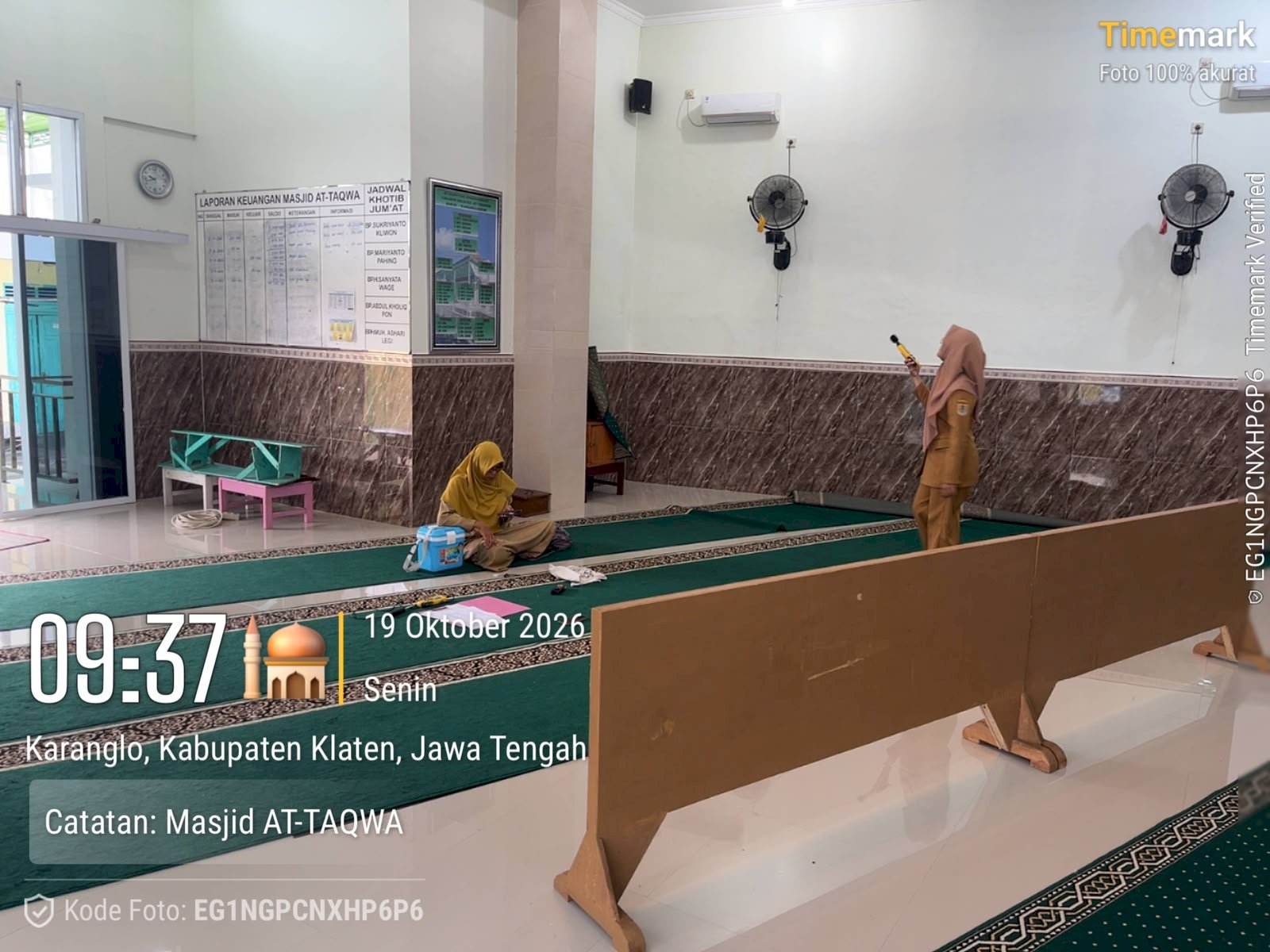 Wujudkan Tempat Ibadah Sehat, Puskesmas Klaten Selatan Lakukan Inspeksi Kesehatan Lingkungan