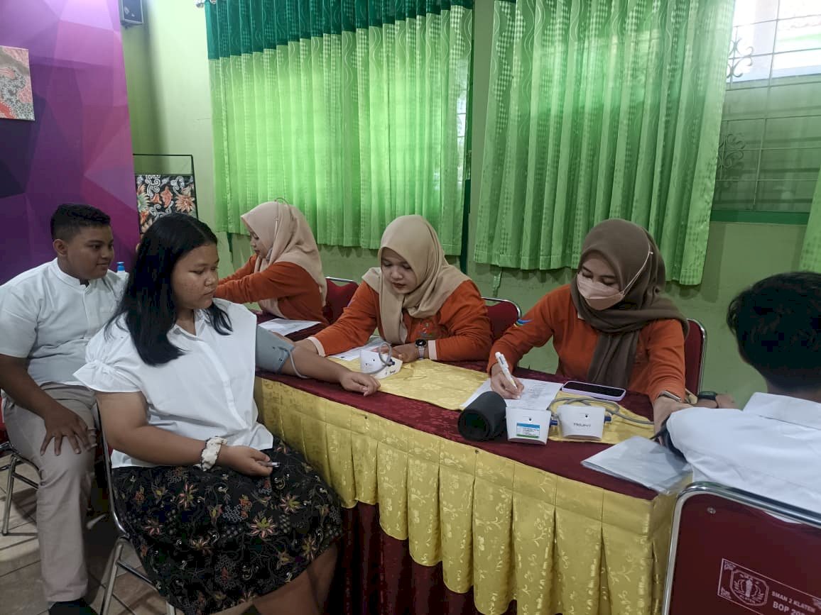 Sehat Dimulai dari Sekolah! Puskesmas Klaten Selatan Laksanakan Aksi Bergizi dan CKG di SMA Negeri 2 Klaten